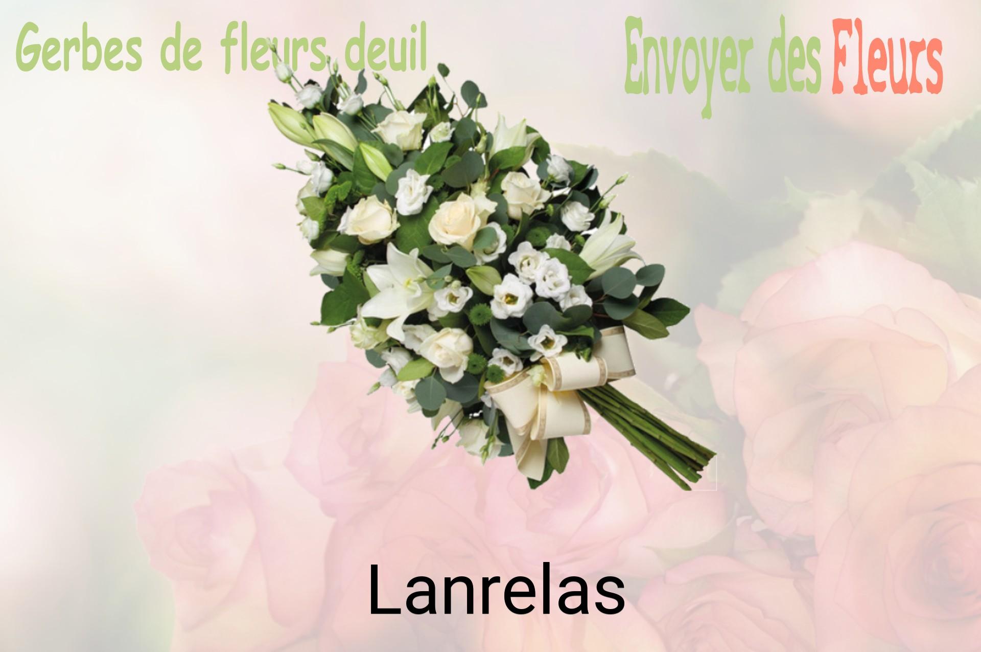 Gerbe de fleurs de deuil livrée à Lanrelas